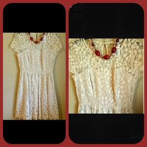 *NWT: Lauren Conrad Ivory Lace Dress